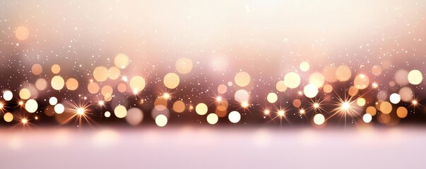 Poster - Starry abstract background idea. Beautiful shimmering bokeh lights creating a magical and dreamy atmosphere.