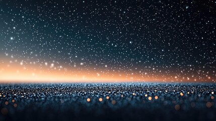 Aufkleber - Starry abstract background idea. A mesmerizing view of shimmering particles against a twilight backdrop.