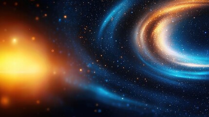 Poster - Starry abstract background idea. A stunning cosmic background featuring swirling galaxies and distant stars.