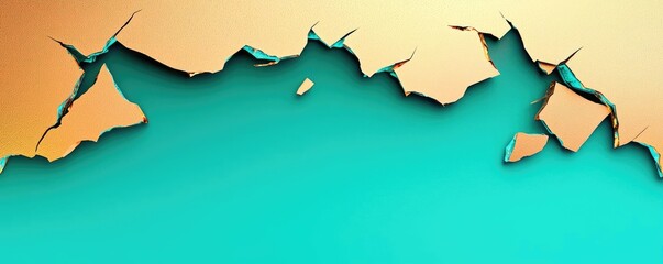 Poster - Torn abstract background concept. Colorful abstract background with cracked paint texture in vibrant tones.