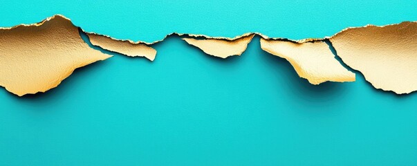 Poster - Torn abstract background concept. Vibrant torn paper effect reveals a bright background, perfect for creative designs.