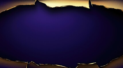 Poster - Torn abstract background concept. A creative tear effect revealing a dark background with a gold border.