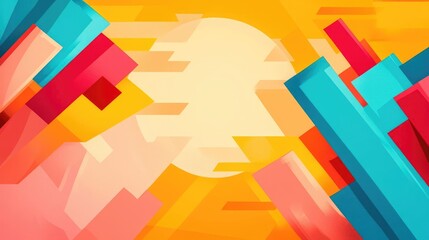 Aufkleber - Graffiti abstract background concept. Vibrant abstract pattern featuring bold colors and dynamic shapes against a warm backdrop.