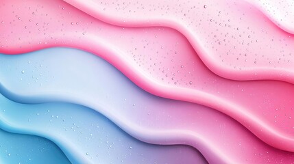 Poster - Droplets abstract background idea. A vibrant abstract background with flowing waves in pink and blue tones.