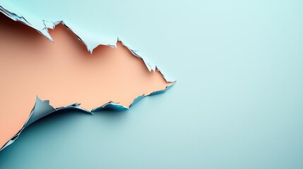 Poster - Torn abstract background concept. Abstract background with a torn paper effect revealing soft pastel colors underneath.