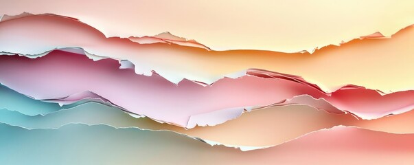 Poster - Torn abstract background concept. Colorful layers of paper texture create an abstract and artistic visual effect.