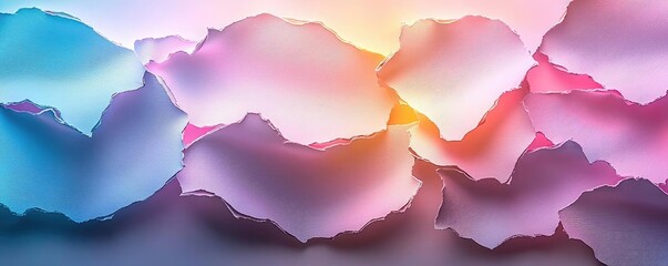 Aufkleber - Torn abstract background concept. Abstract colorful paper layers creating a vibrant and dynamic background.