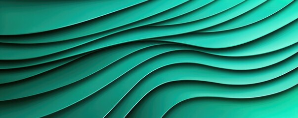 Aufkleber - Torn abstract background concept. A vibrant and modern abstract background featuring flowing layers in green tones.