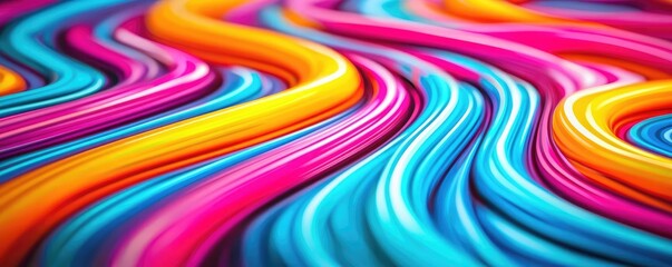 Poster - Graffiti abstract background concept. Vibrant abstract lines in colorful hues flowing smoothly across the canvas.