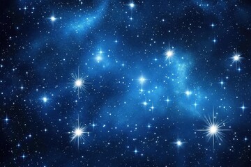 Wall Mural - Stunning Night Sky Filled With Bright Stars and Glowing Celestial Formations Over a Dark Blue Expanse