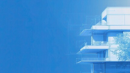 Poster - Modern Architectural Blueprint Illustration for Innovative Design