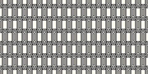 Wall Mural - Monochrome ornamental repeating pattern of cells connected in a chain.