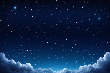 starry night sky with clouds and stars