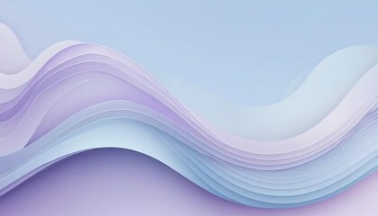 Poster - Layered Pastel Waves Abstract Background Design