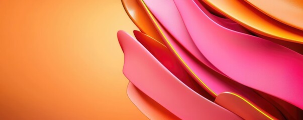 Poster - Graffiti abstract background concept. Vibrant abstract shapes blending pink and orange hues creating a dynamic visual.