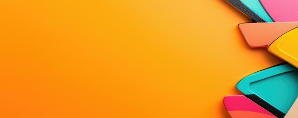 Aufkleber - Graffiti abstract background concept. Vibrant geometric shapes on an orange background for creative design projects.