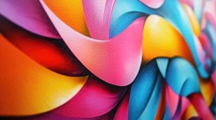 Poster - Graffiti abstract background concept. Vivid abstract background with colorful swirling patterns in vibrant tones.