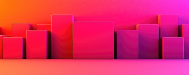 Poster - Sparkle abstract background concept. Bright and vibrant abstract blocks in pink and orange hues create a lively background.