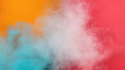 Aufkleber - Graffiti abstract background concept. Vibrant smoke clouds create colorful abstract backgrounds in shades of pink, blue, and orange.