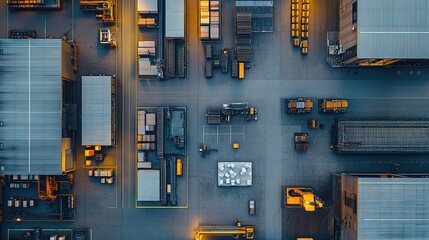 Poster - Modern Logistics Center with Automated Cargo Storage Solutions
