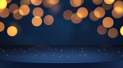 Aufkleber - Sparkle abstract background concept. A serene background with golden bokeh lights for stunning visuals and creative designs.