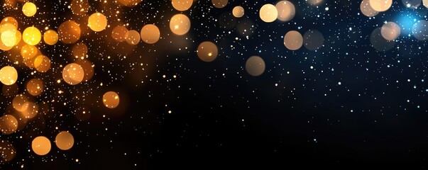 Aufkleber - Sparkle abstract background concept. A mesmerizing blend of vibrant bokeh lights on a dark backdrop, perfect for creative projects.