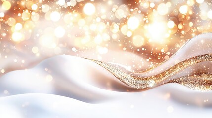 Aufkleber - Sparkle abstract background concept. Sparkling golden waves on soft fabric create a dreamy and elegant background.