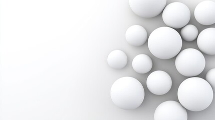Poster - Droplets abstract background idea. Abstract composition of white circles on a light background for modern design.