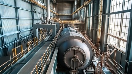 Poster - large industrial ventilation system featuring high-scale design
