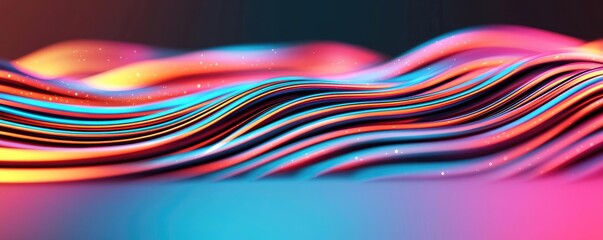 Poster - Sparkle abstract background concept. Colorful flowing waves create a vibrant and dynamic abstract visual scene.