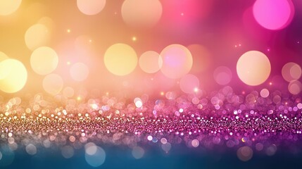 Aufkleber - Sparkle abstract background concept. Colorful bokeh background with sparkling lights and shimmering textures.