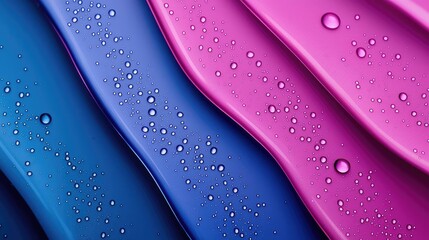 Poster - Droplets abstract background idea. Vibrant abstract waves with water droplets for creative design or artistic backgrounds.