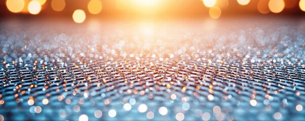 Poster - Sparkle abstract background concept. Abstract close-up of textured surface with shimmering light reflections at sunset.