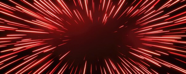 Poster - Fireworks abstract background idea. Vibrant red explosion of light, creating a dynamic burst effect against a dark background.