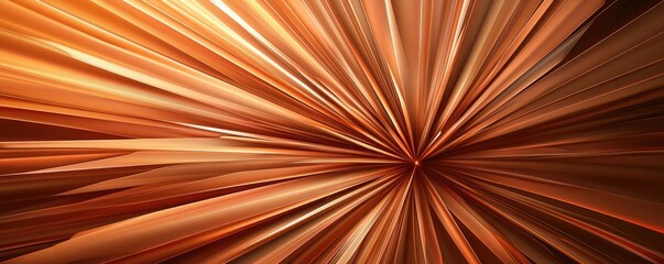 Poster - Fireworks abstract background idea. Abstract composition with dynamic lines in warm copper tones for design projects.