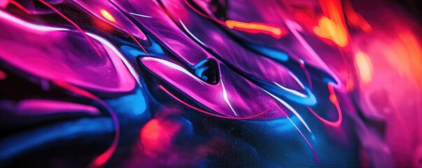 Poster - Graffiti abstract background concept. Vibrant abstract design showcasing flowing colors and shapes in a dynamic composition.