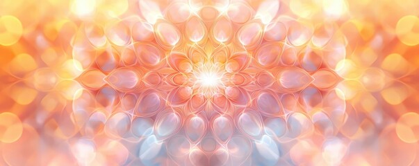 Poster - Circles abstract background concept. A vibrant abstract background with soft bokeh lights creating a warm atmosphere.