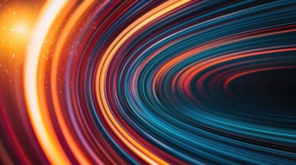 Poster - Cosmic abstract background idea. Colorful abstract background of swirling lines and light effects.