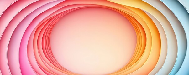 Poster - Circles abstract background concept. Vibrant abstract background with layered curves and soft colors for modern designs.