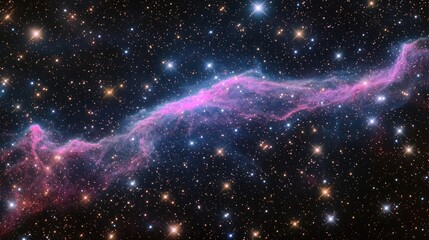 Fototapete - Cosmic abstract background idea. Stunning cosmic nebula illuminated by stars in the vastness of space at night.