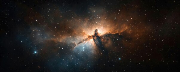 Poster - Cosmic abstract background idea. A stunning view of the cosmos showcasing vibrant colors and celestial formations.