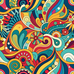 Wall Mural - Abstract colorful seamless pattern background vector