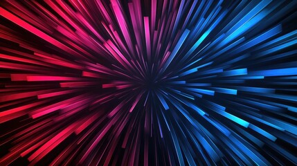 Poster - Fireworks abstract background idea. Dynamic abstract background with vibrant blue and pink rays radiating outward.