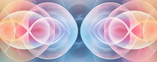 Poster - Circles abstract background concept. Abstract design featuring soft curves and vibrant colors in a harmonious composition.