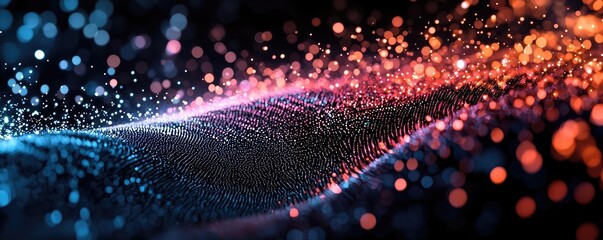 Poster - Fireworks abstract background idea. Abstract colorful light trail in a dark background with sparkling effects.