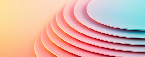 Poster - Circles abstract background concept. Abstract colorful layers create a visually striking design for any creative project.