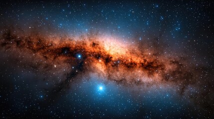 Aufkleber - Cosmic abstract background idea. A stunning view of the galaxy displaying vibrant colors and star formations.