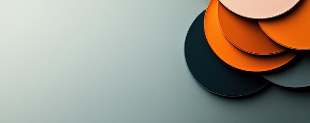 Poster - Circles abstract background concept. Colorful abstract shapes layered on a subtle gradient background.
