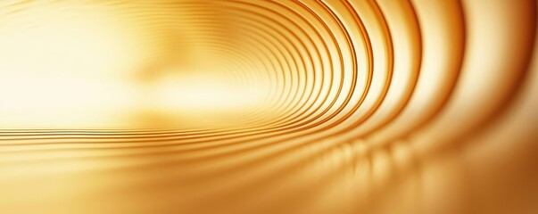 Poster - Circles abstract background concept. Abstract golden wave pattern with smooth gradients and flowing lines in a serene atmosphere.