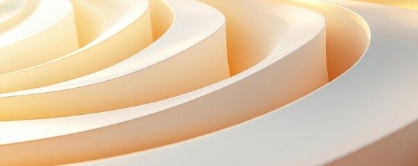 Aufkleber - Circles abstract background concept. Abstract layered design with soft curves and warm colors creating a calming effect.